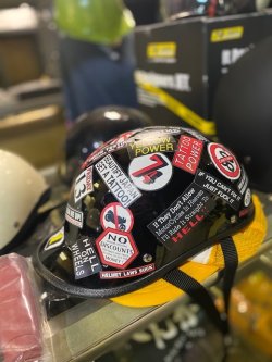 画像12: CHOPPERS オリジナル ギャングスターヘルメット ヴィンテージアイボリー 　