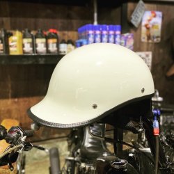 画像1: CHOPPERS オリジナル　ギャングスターヘルメット　ヴィンテージアイボリー