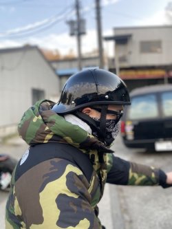 画像4: CHOPPERS オリジナル ギャングスターヘルメット ヴィンテージアイボリー 　