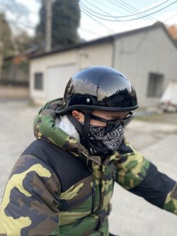 画像5: CHOPPERS オリジナル ギャングスターヘルメット ヴィンテージアイボリー 　