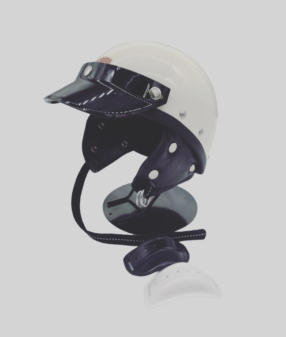 画像1: CHOPPERSオリジナル  MORRISヘルメット   ノーマルサイズ  ヴィンテージアイボリー